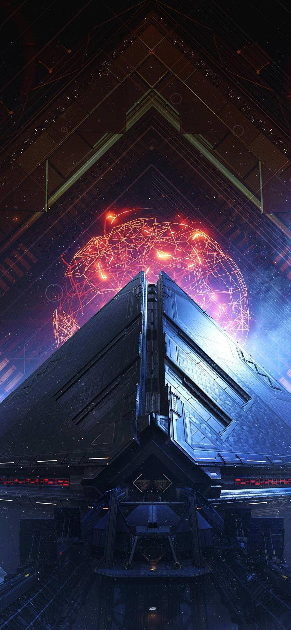 Destiny 2 iPhone Pyramidion 3D Picha ya Ukuta