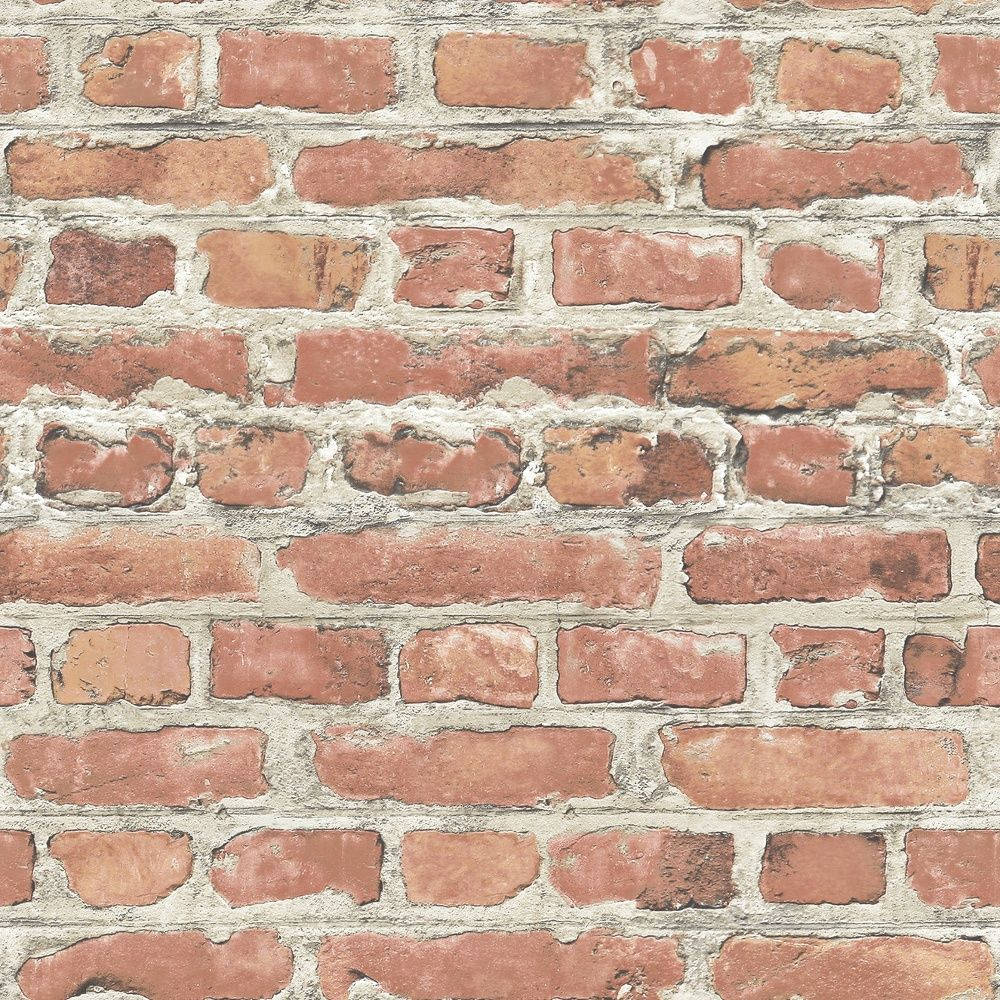Detailed Texture of a Red Brick Wall Picha ya Ukuta