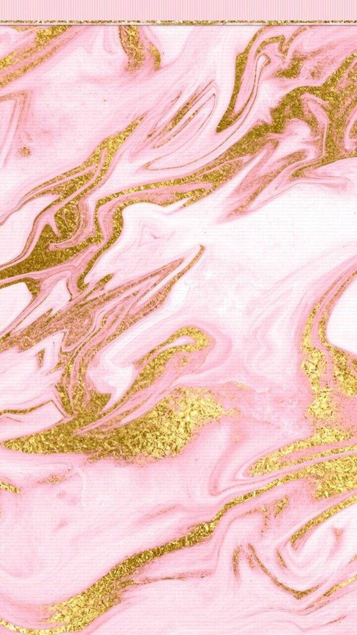 Dhahabu Urembo Marumaru ya Pink Picha ya Ukuta