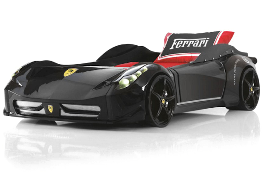 Dhana ya Gari la Mbio la Ferrari Nyeusi Picha ya Ukuta