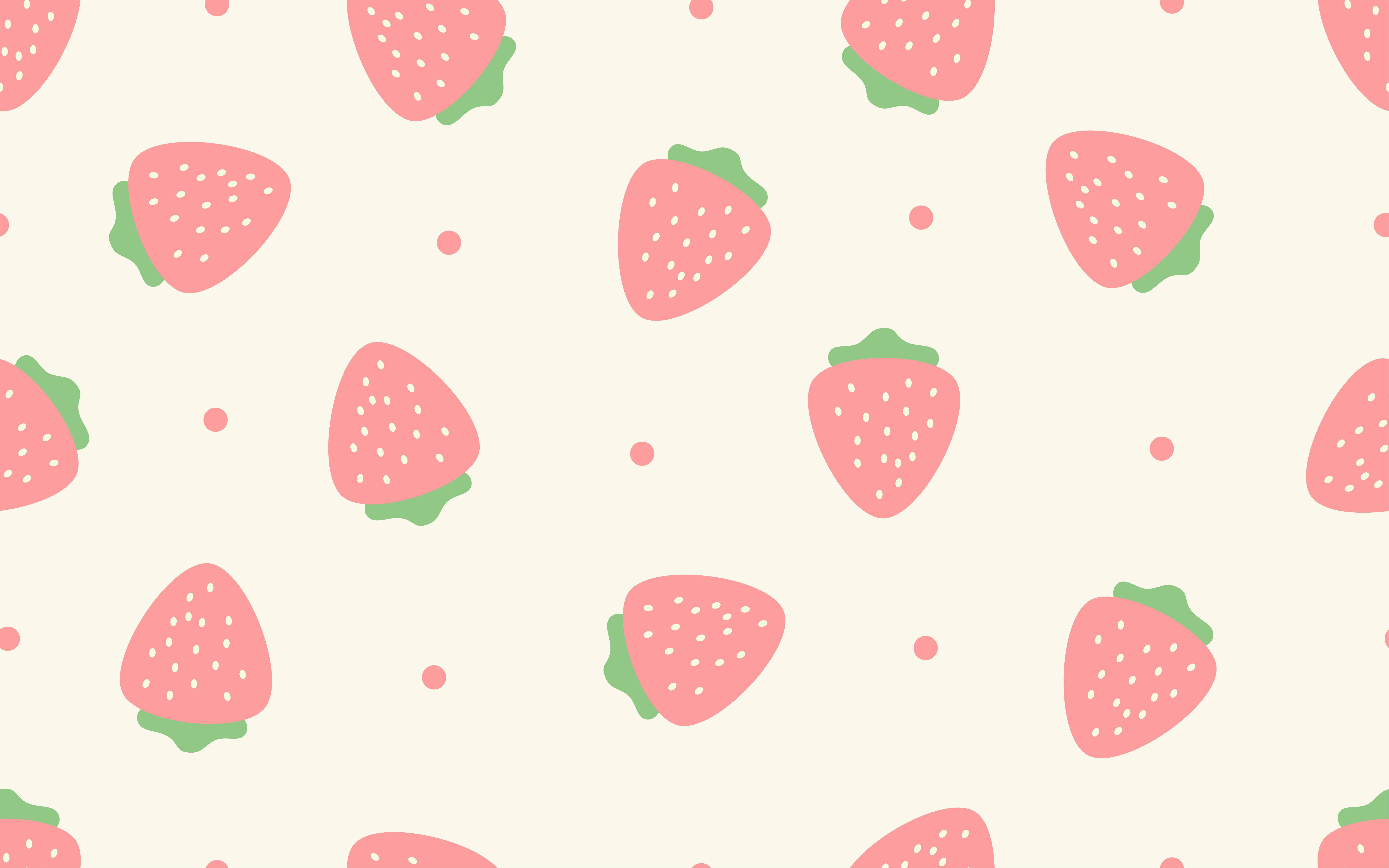 Dhibiti Tamu la Strawberry kwa Kompyuta Picha ya Ukuta