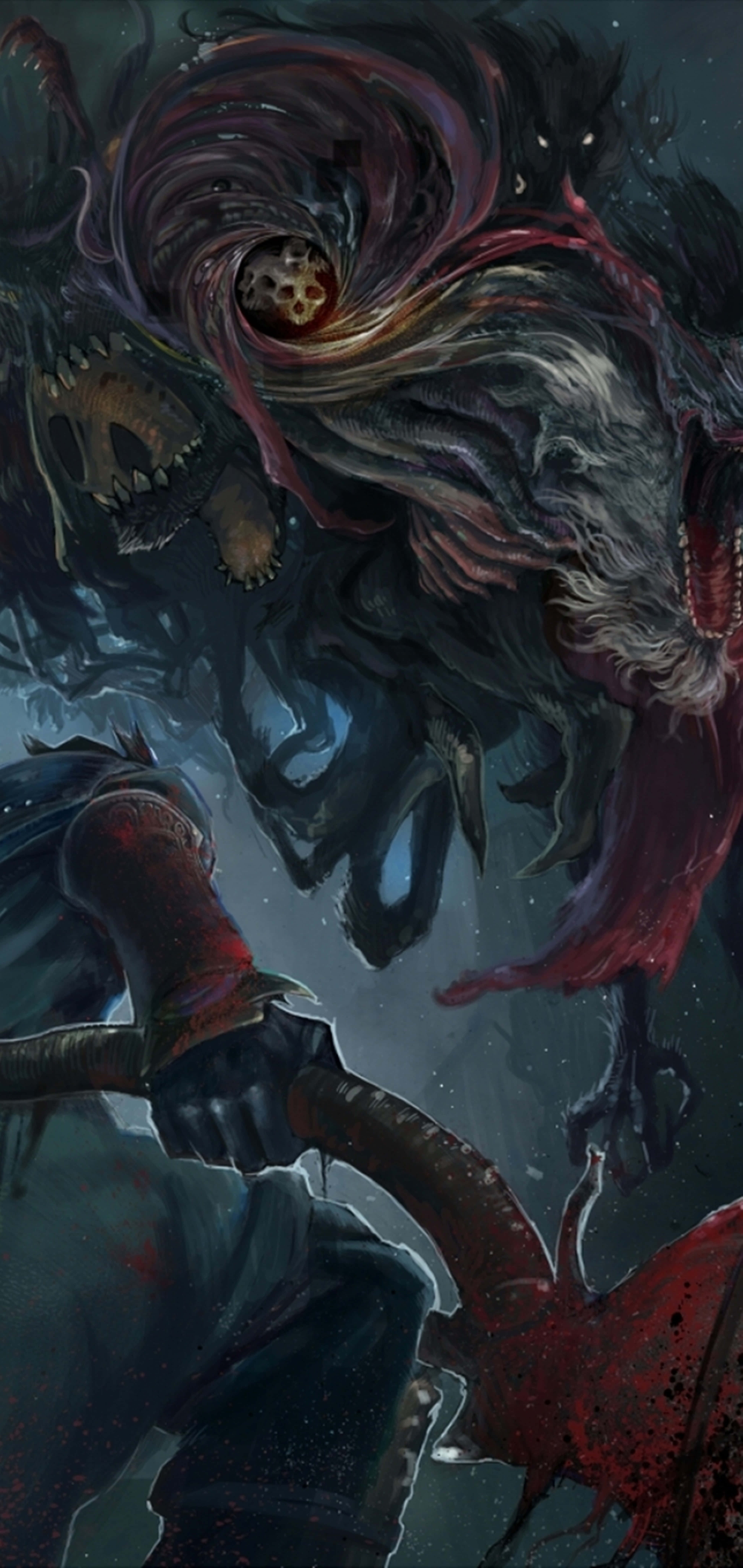 Digital Art Of Villain Boss In The Bloodborne 4K HD Picha ya Ukuta