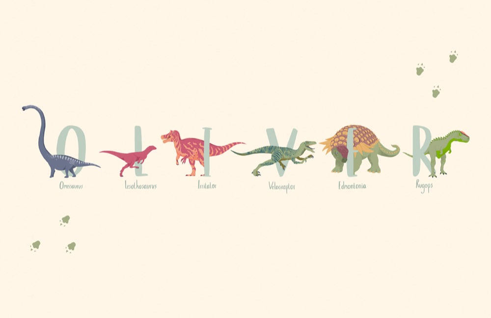 Dinosari Mzuri Inayokijia Oliver Picha ya Ukuta
