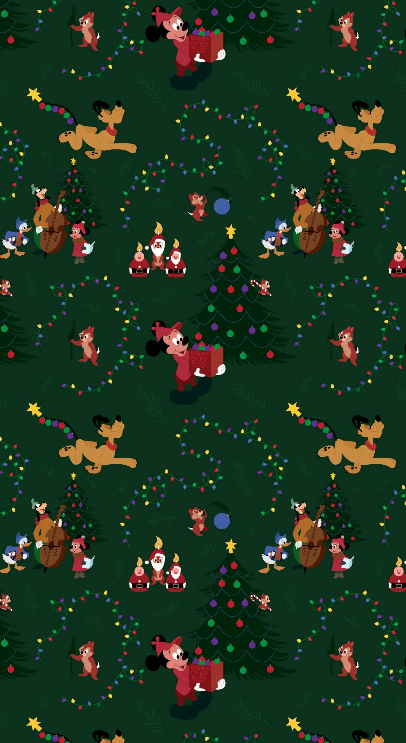 Disney Krismasi iPhone Mickey Mouse Clubhouse Picha ya Ukuta