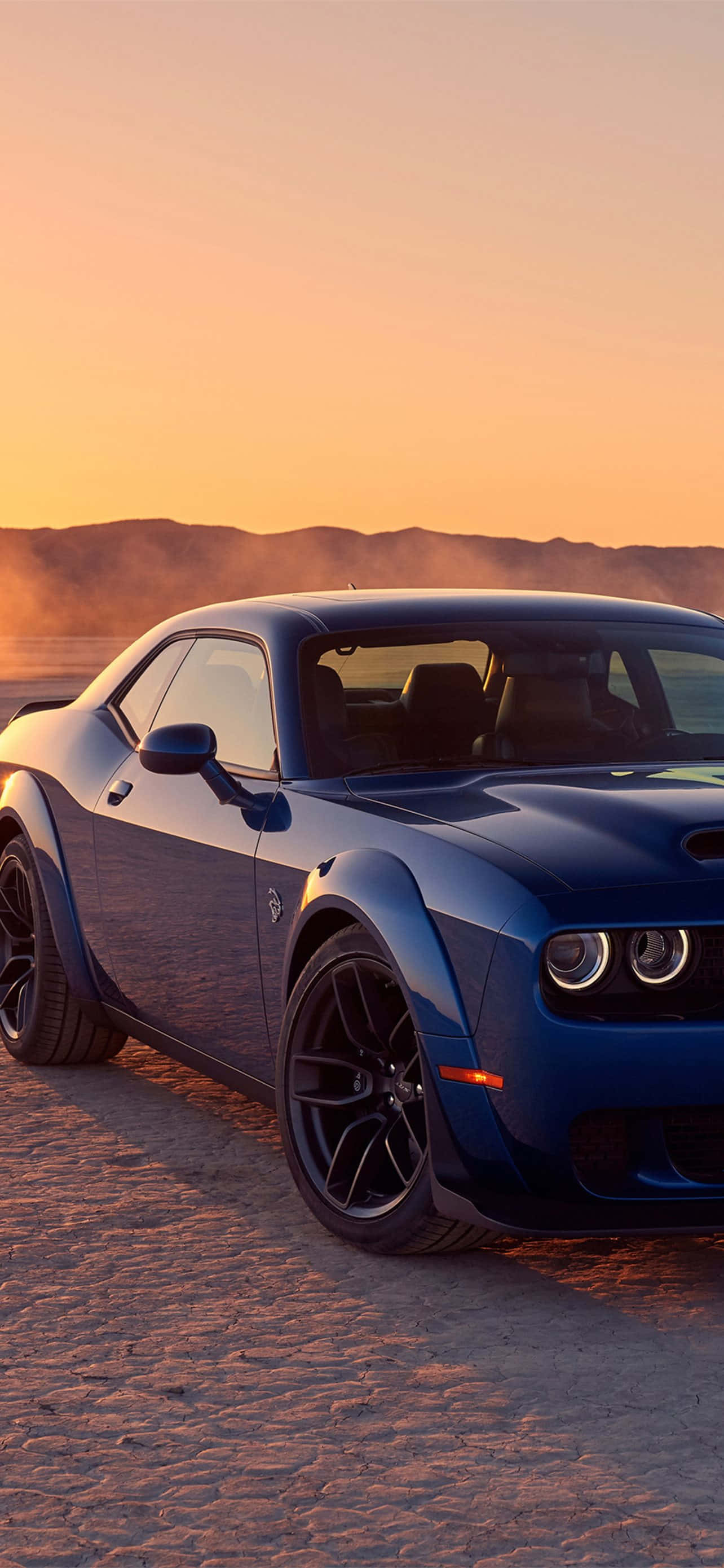 Dodge Hellcat Jua la Machweo Picha ya Ukuta