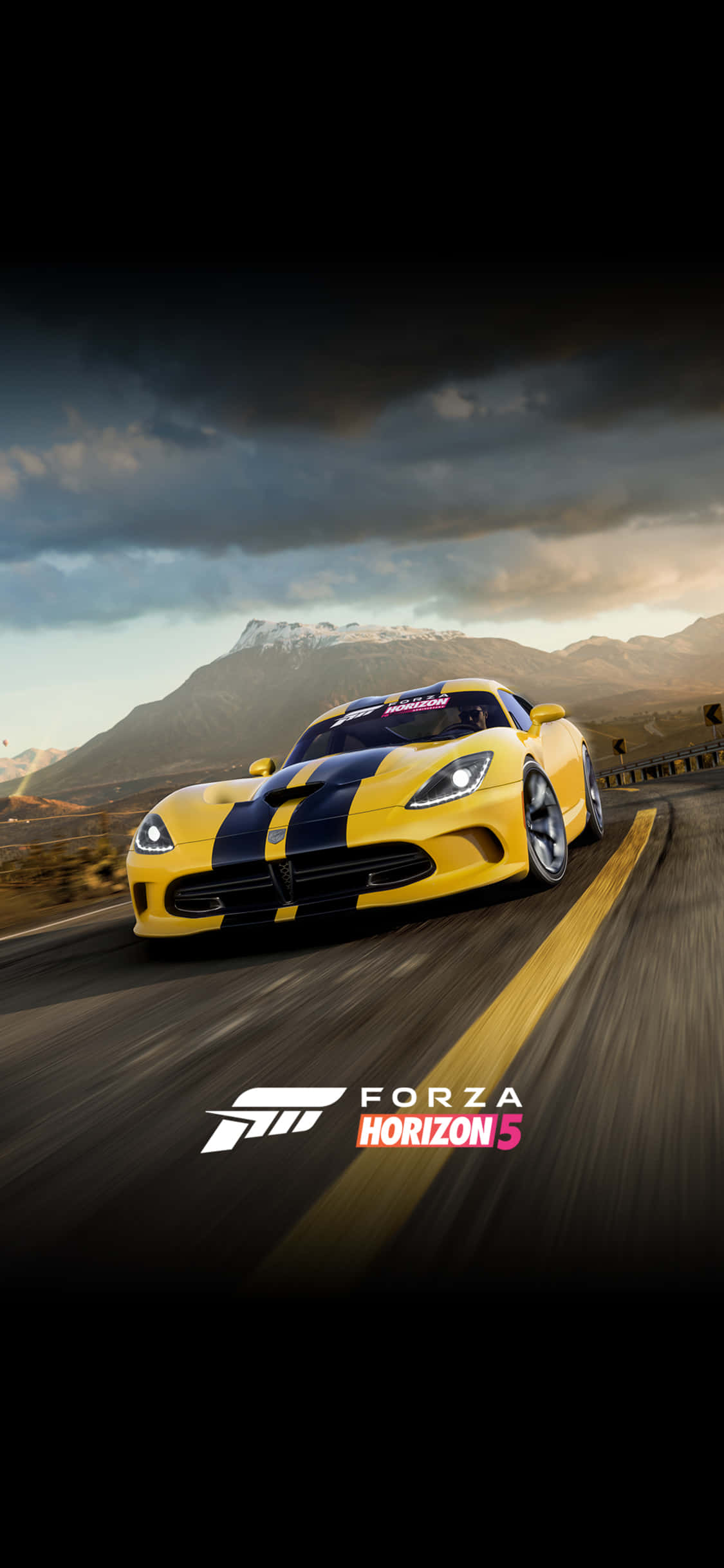 Dodge Vipe ya Kikundi cha Yellow iPhone X Forza Motorsport 7 Background Picha ya Ukuta