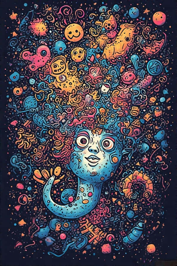 Doodle Art ya Kucheza Wallpaper Quirky Creativity katika 8K Picha ya Ukuta