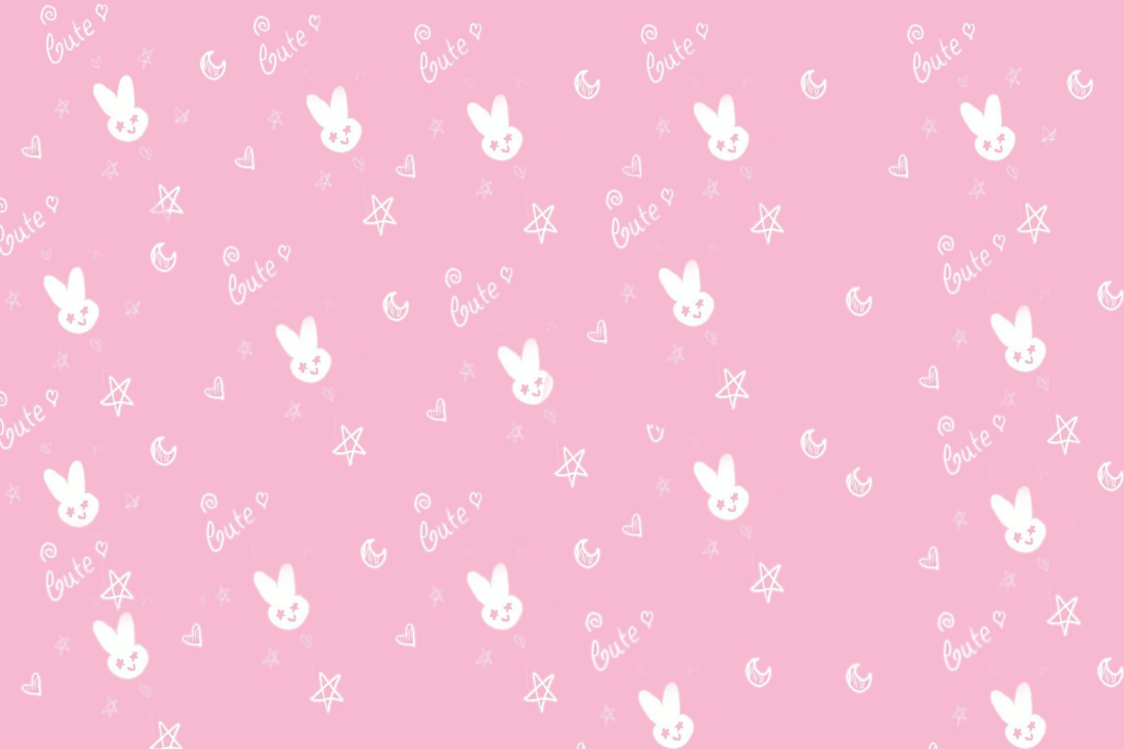 Doodle ya Pinki Mrembo Picha ya Ukuta