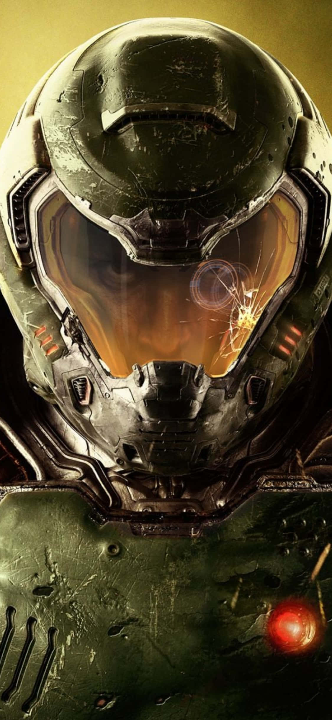Doomguy Helmet iPhone Xs Doom Background Picha ya Ukuta