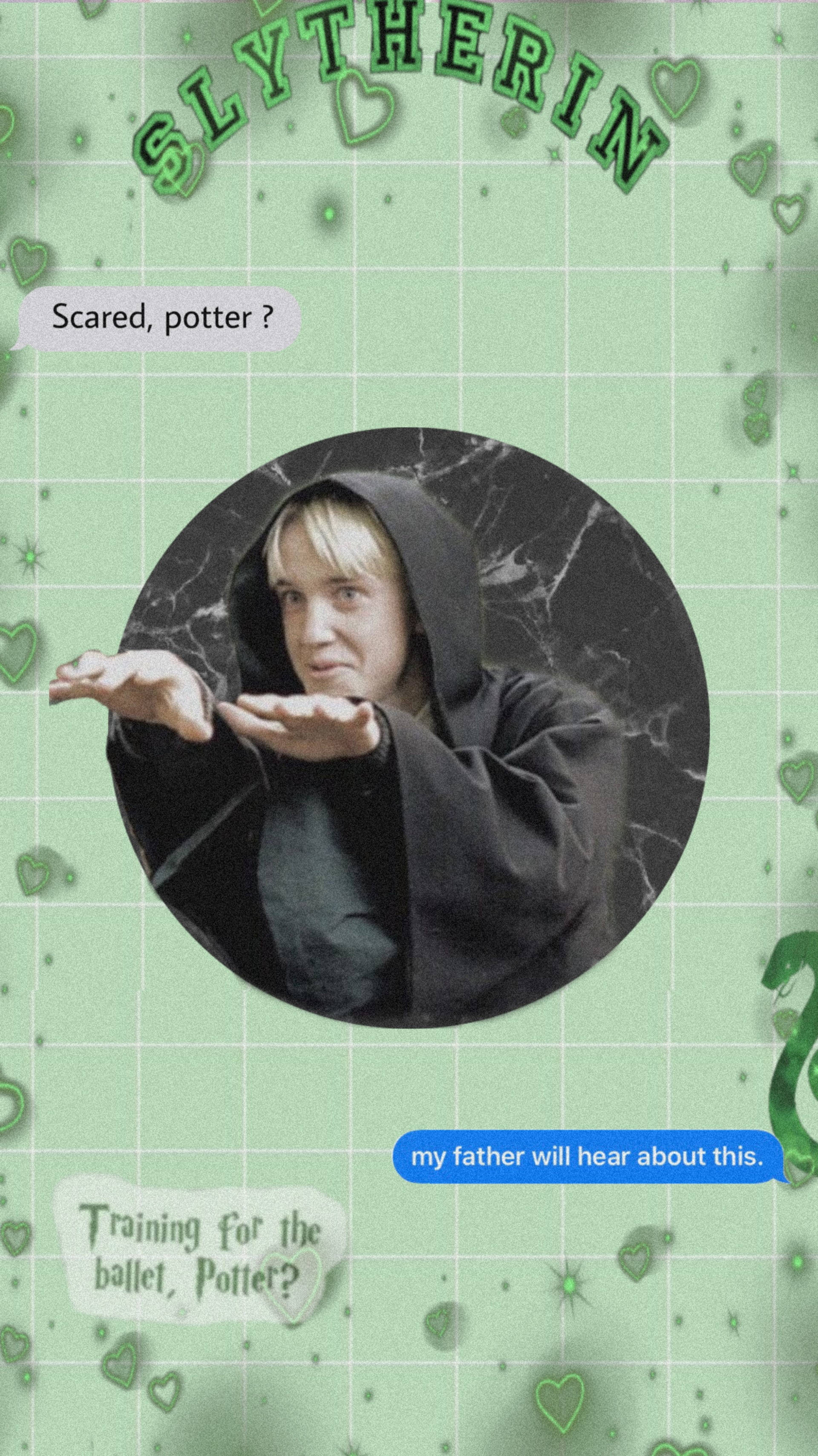 Draco Malfoy wa Gingham Aesthetic Picha ya Ukuta