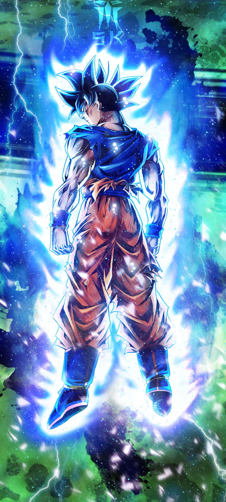 Dragon Ball Z Goku Anawaka Bluu Picha ya Ukuta