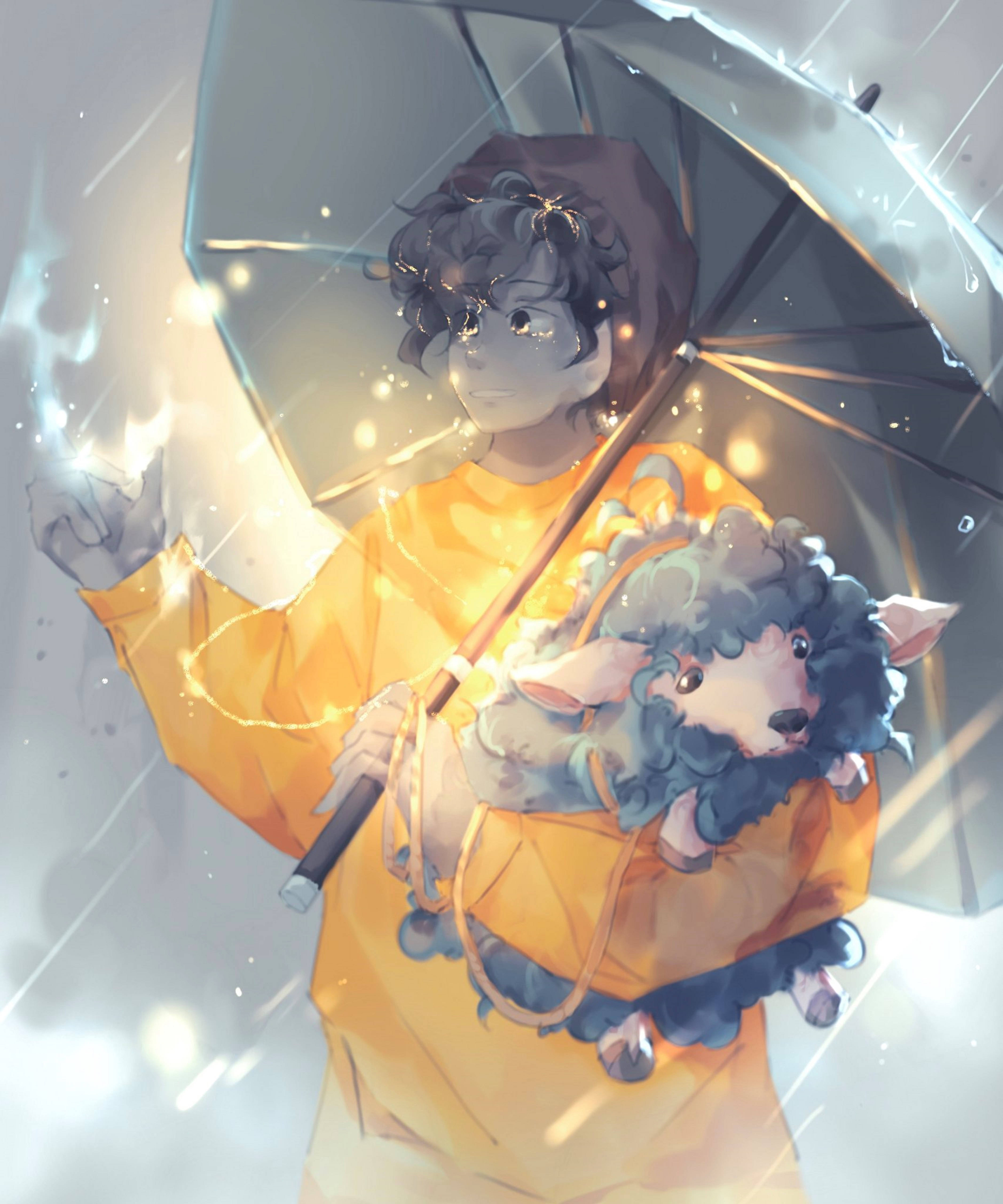 Dream SMP Ghostbur Friend Anime Picha ya Ukuta