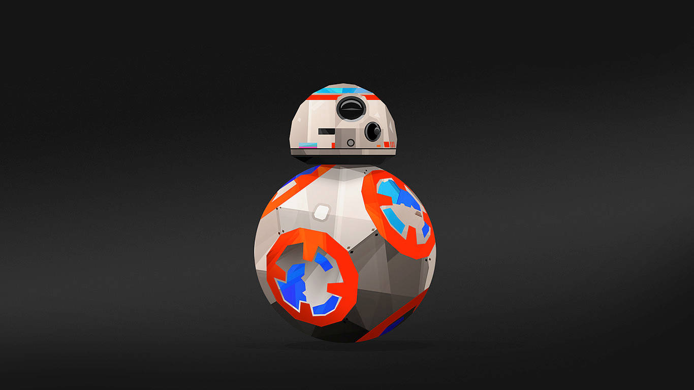 Droid BB8 Miduara Nyekundu Picha ya Ukuta