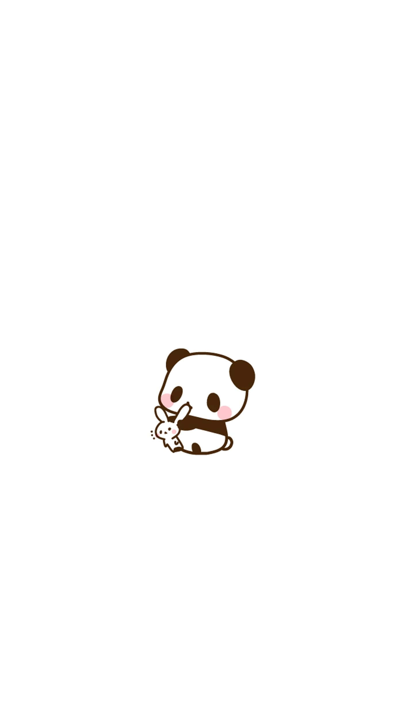 dubu panda ameketi kwenye mandharinyuma nyeupe Picha ya Ukuta