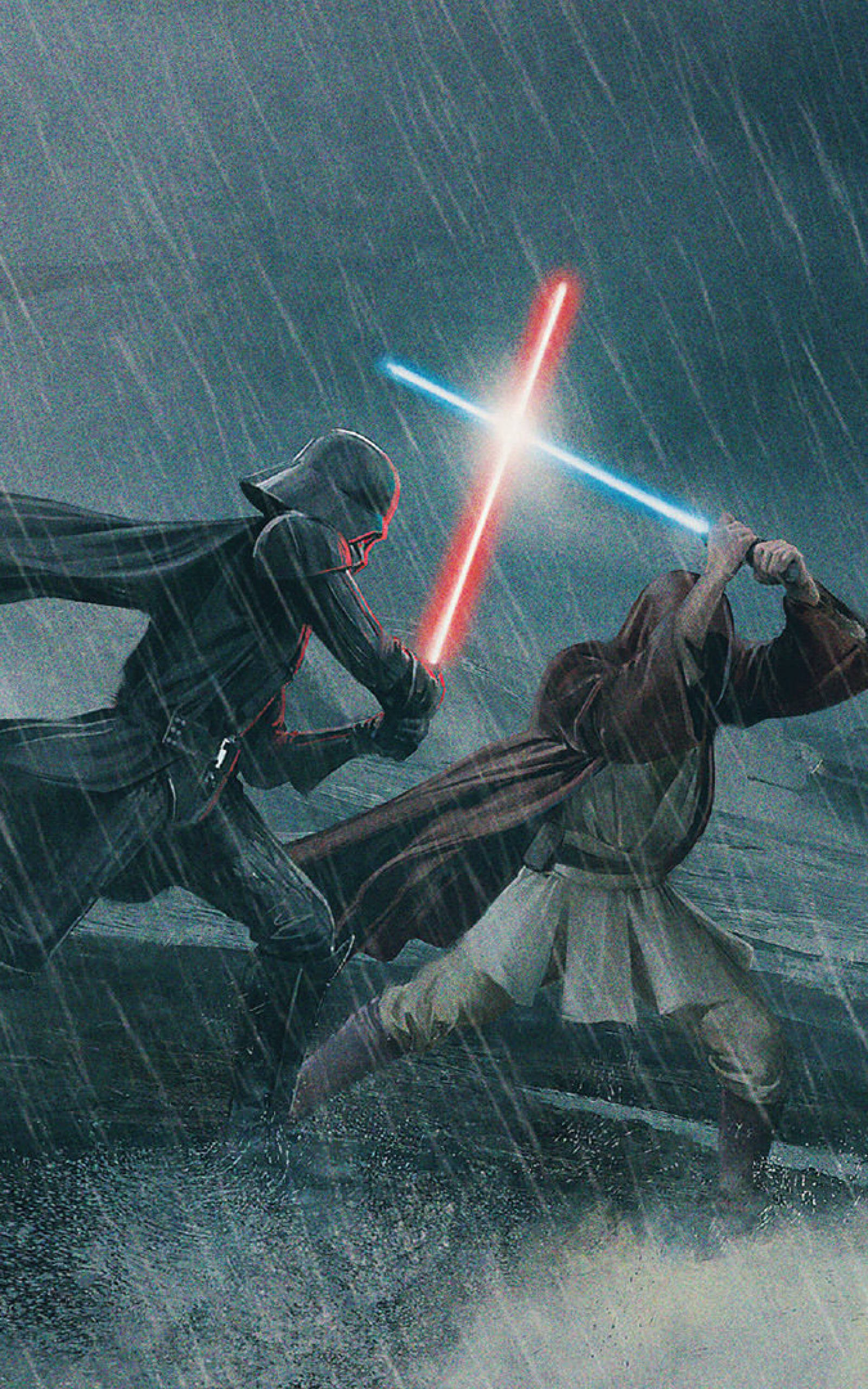 Duel of the Fates wa Star Wars kwa Kompyuta Kibao Picha ya Ukuta