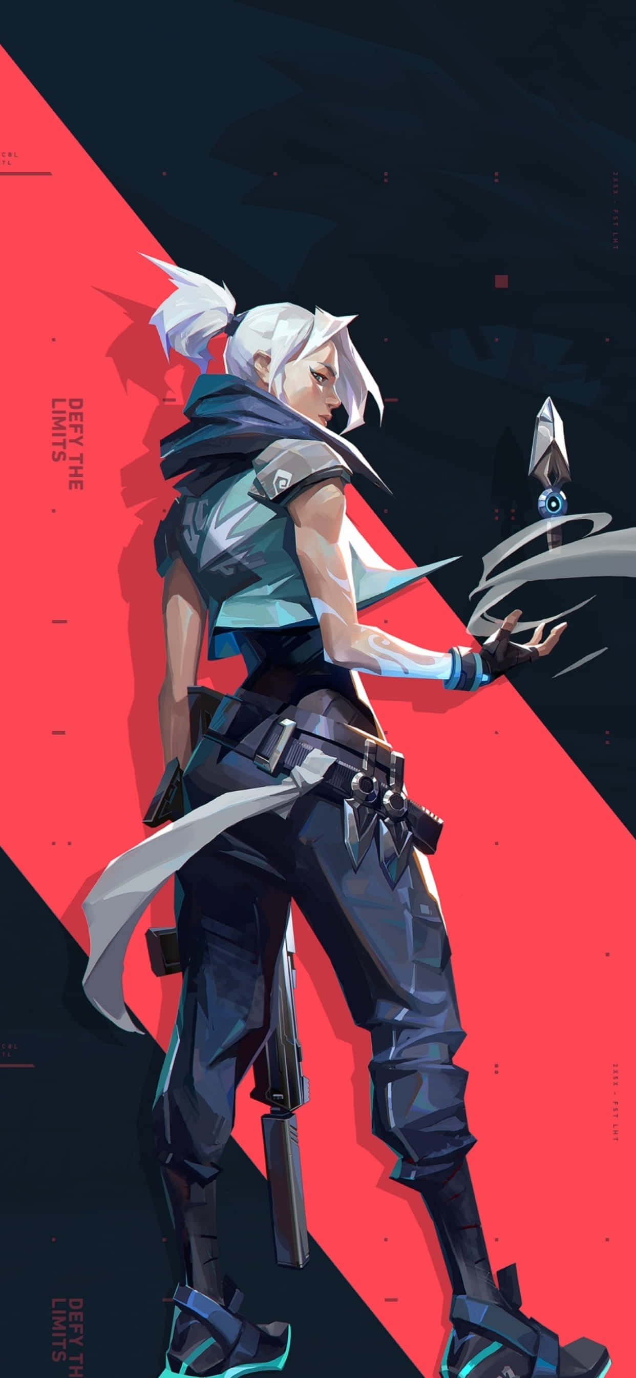 Picha ya Duelist Agent Jett kwa iPhone X Valorant Picha ya Ukuta
