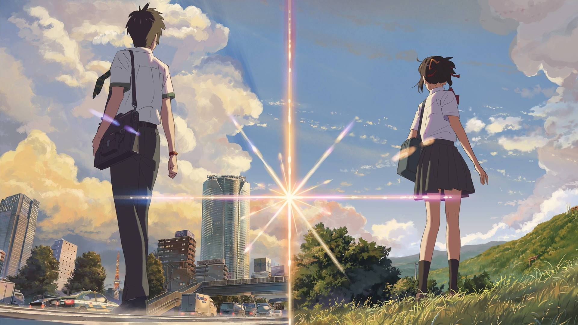 Dunia Mbili Anime Your Name 2016 Picha ya Ukuta