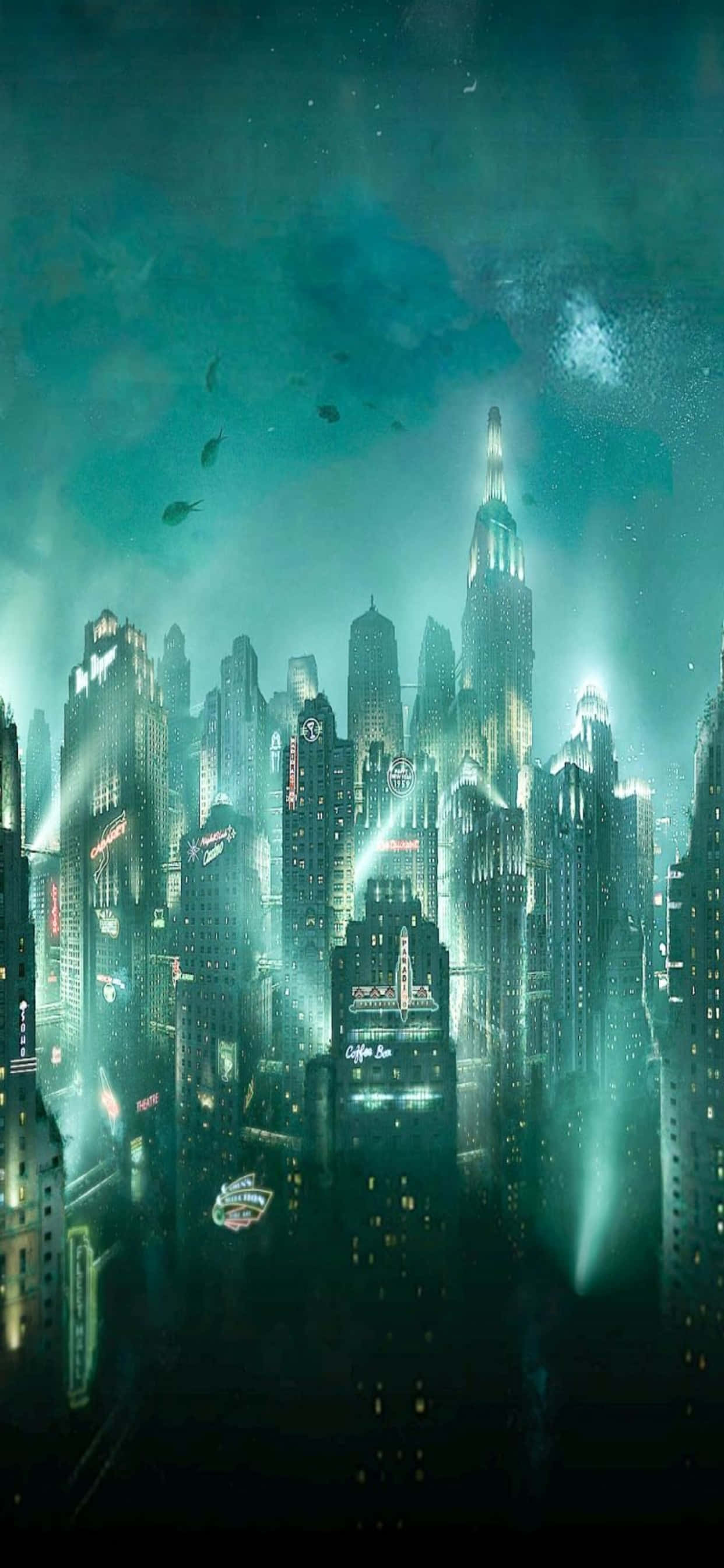 Underwater World iPhone Xs Max Bioshock Infinite Background Picha ya Ukuta