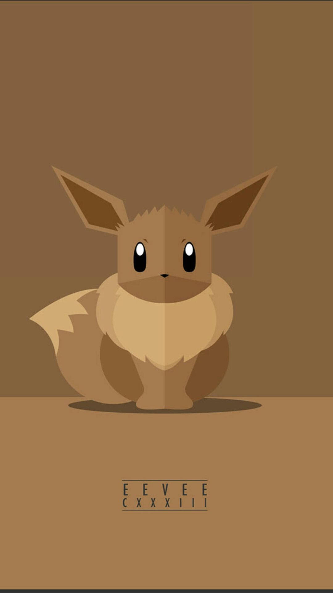 Eevee Aesthetic ya Kahawia kwa iPhone Picha ya Ukuta