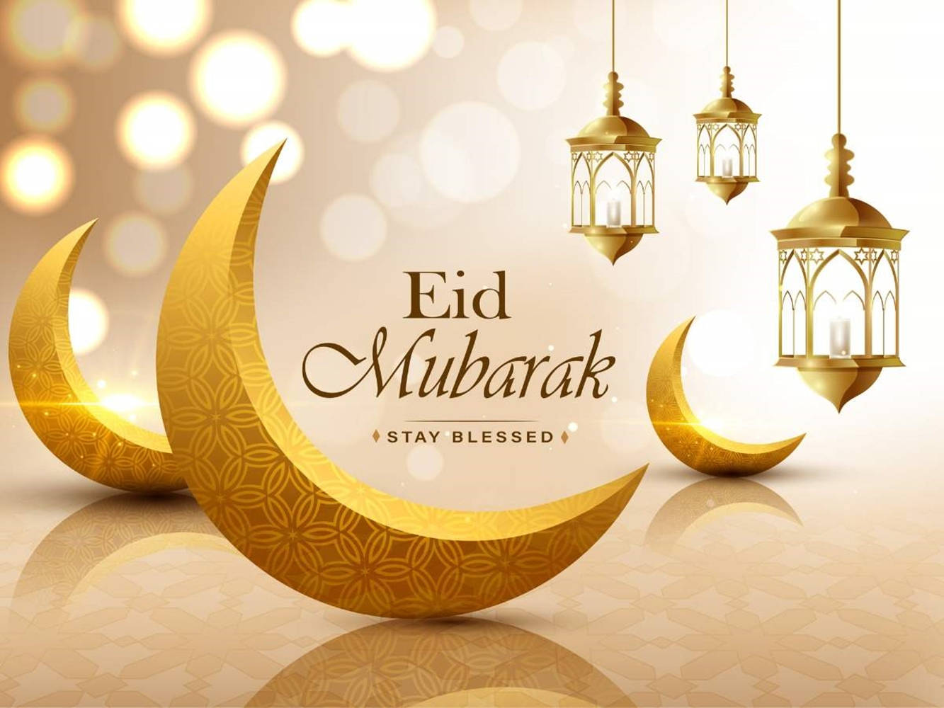 Eid-Ul-Adha Mubarak Mawanga ya Mwezi Picha ya Ukuta