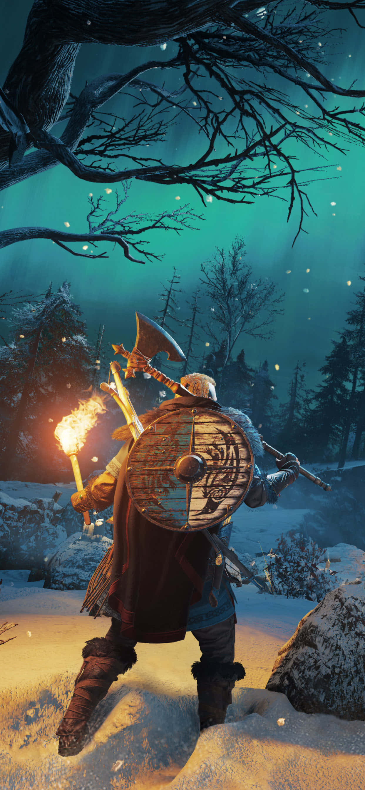 Eivor Axe iPhone Xs Max Assassin's Creed Valhalla Background Picha ya Ukuta