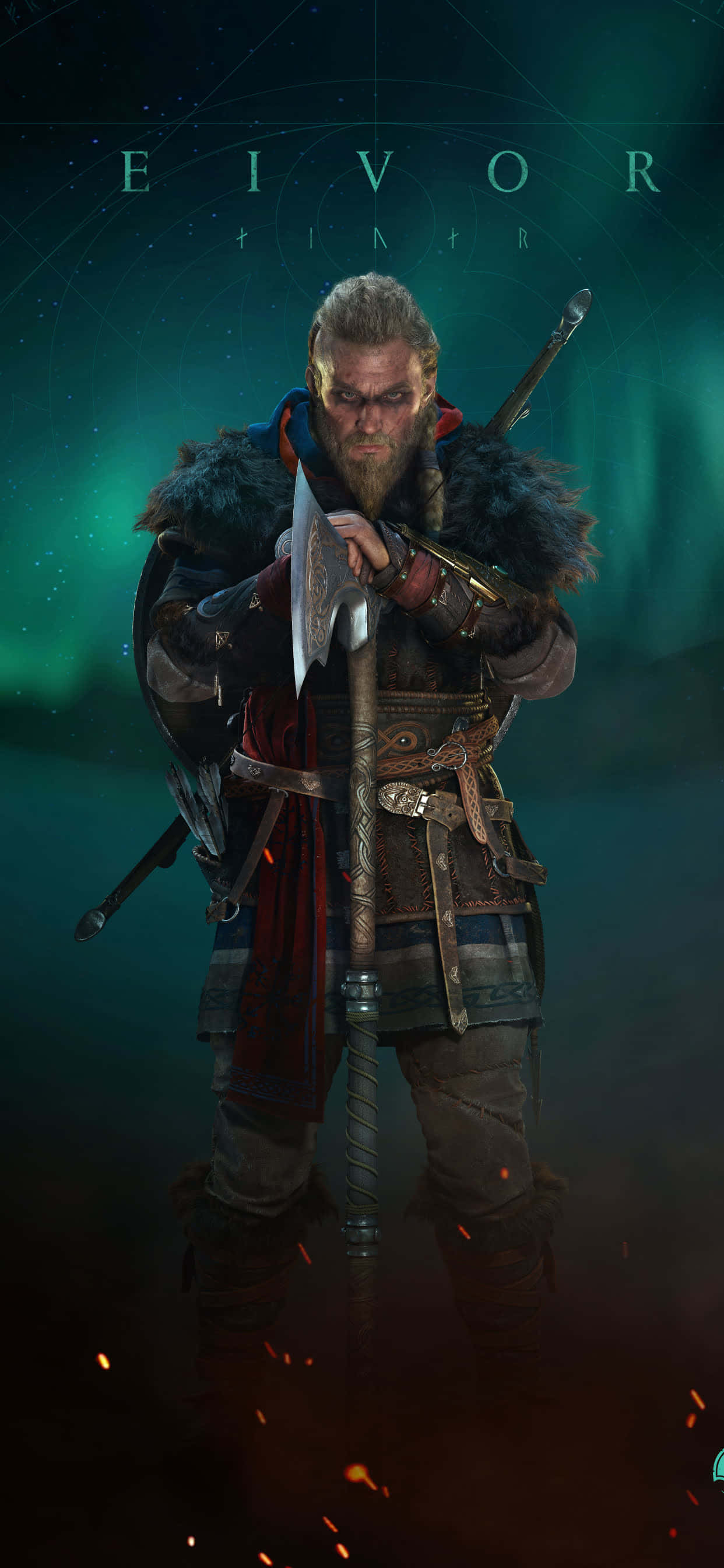 Eivor Varinsdottir Artwork iPhone Xs Max Assassin's Creed Valhalla Background Picha ya Ukuta