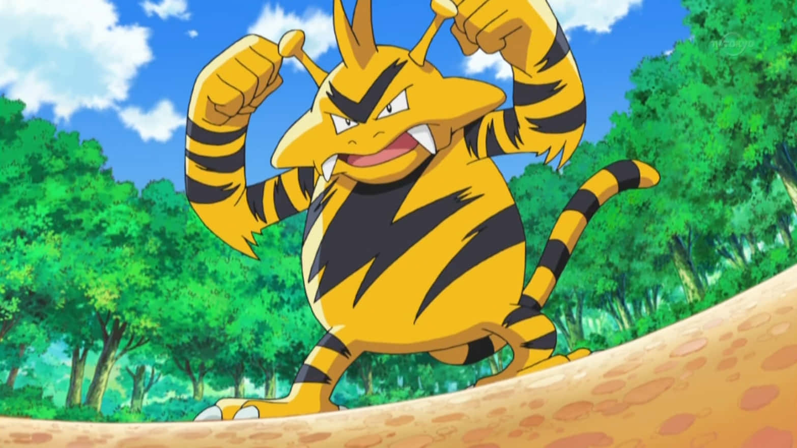 Electabuzz katika Anime ya Pokemon Picha ya Ukuta