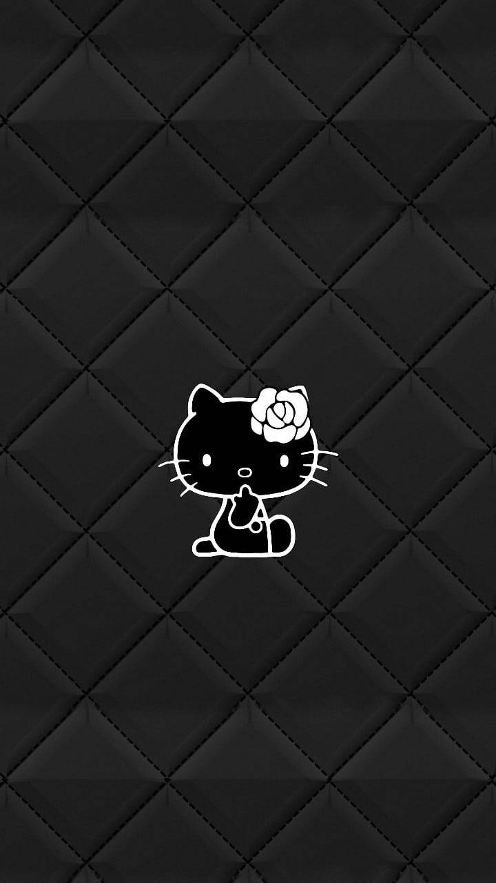Eleganti Nyeusi Hello Kitty Picha ya Ukuta