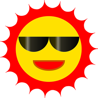 Emoji ya Jua Baridi ya Majira ya Joto Picha ya Ukuta