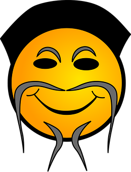 Emoji ya Kikweli na Mdomo wa Goatee Picha ya Ukuta