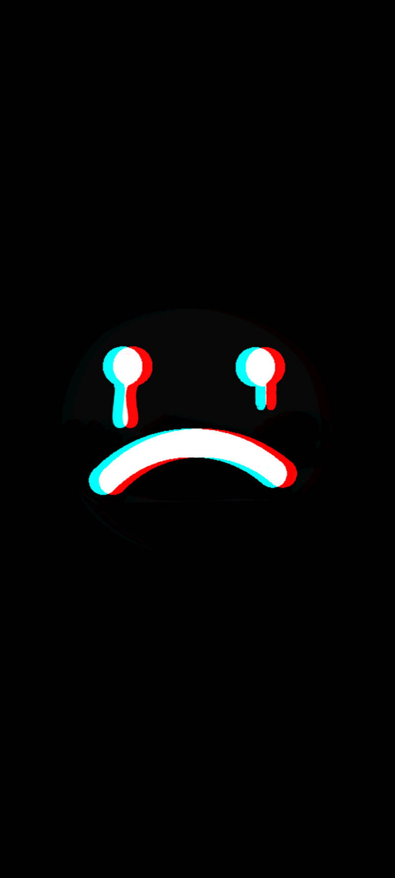Emoji ya Mwonekano wa Huzuni na Mafuta Picha ya Ukuta