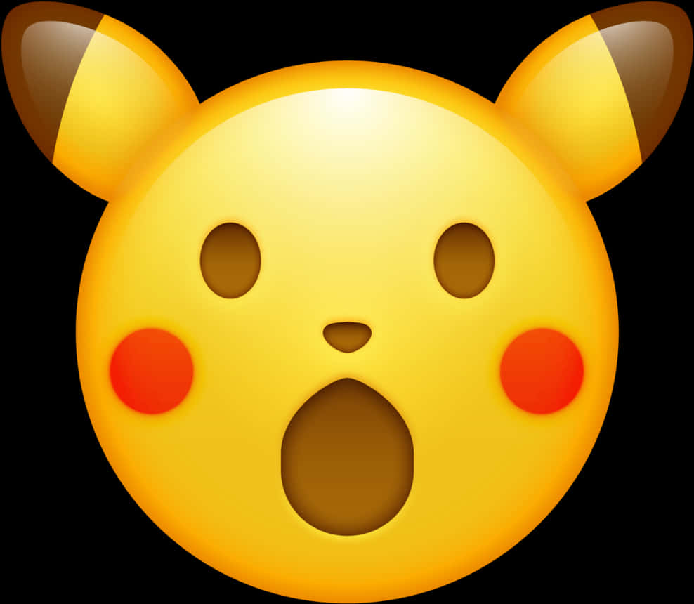 Emoji ya Pikachu Aliyeshangaa Picha ya Ukuta