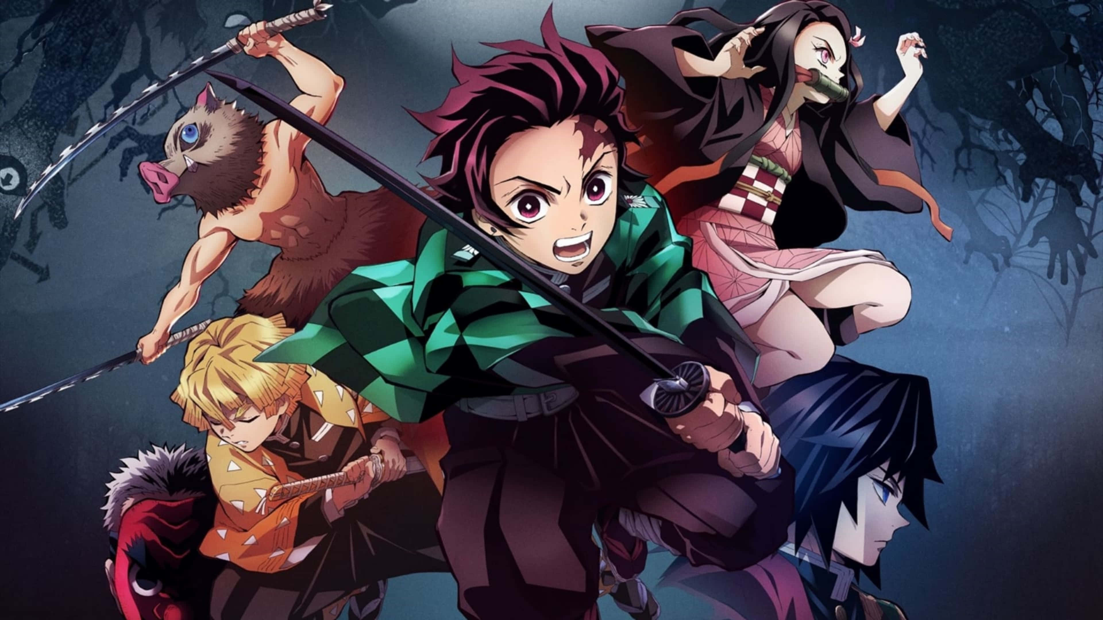 Endelea na Safari ya Tanjiro Kamado wa Demon Slayer. Picha ya Ukuta