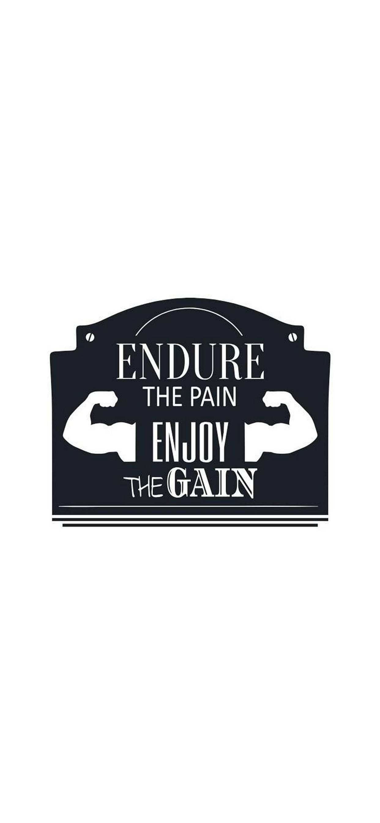 Endure Pain Motivational iPhone Picha ya Ukuta