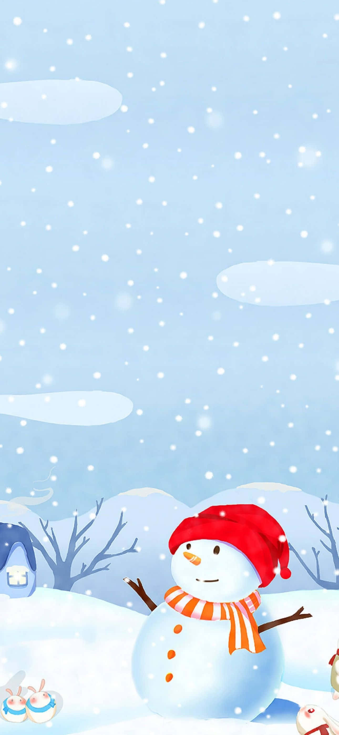 Enjoy the Festive Season with this Fun Christmas iPhone Background Picha ya Ukuta