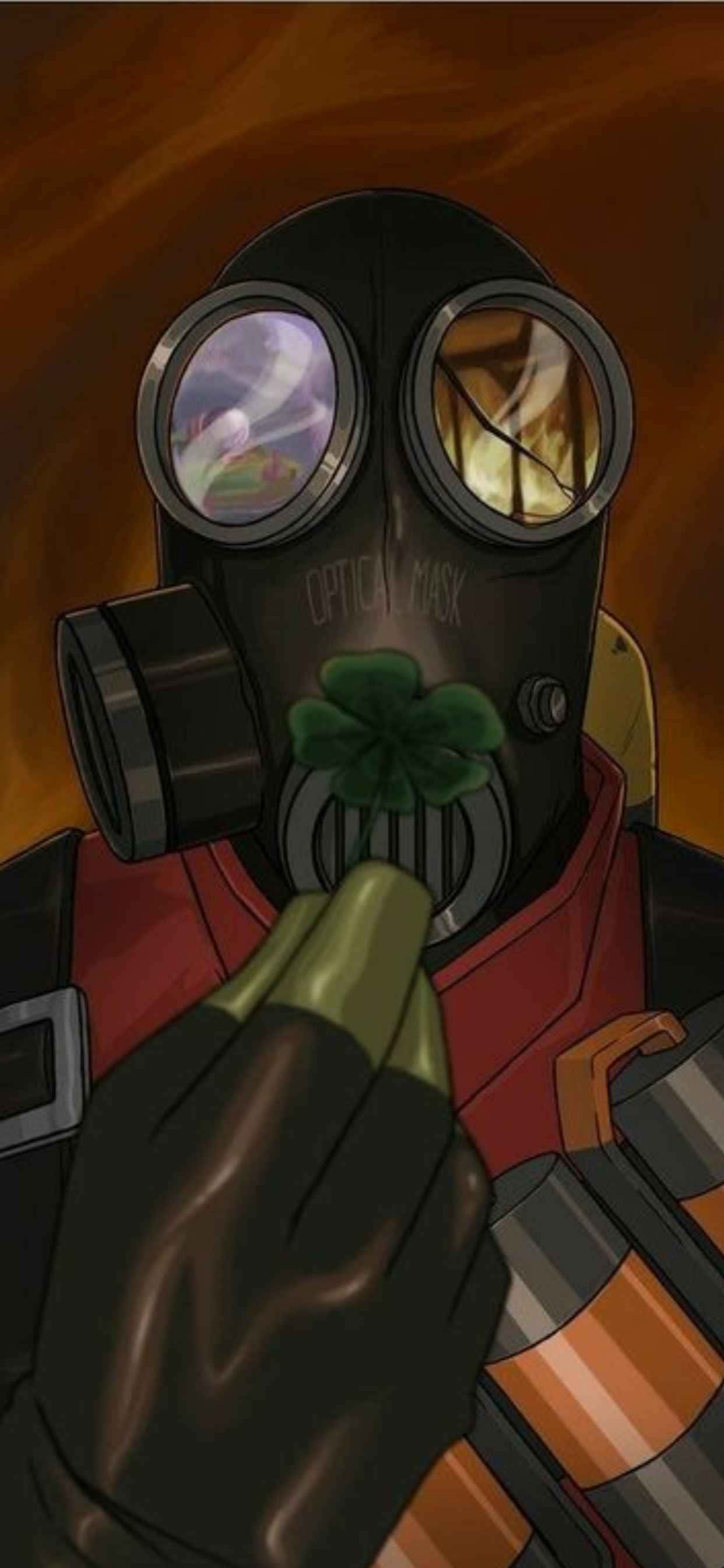 Epic Battle ya Team Fortress 2 kwenye Skrini ya iPhone XS Max Picha ya Ukuta