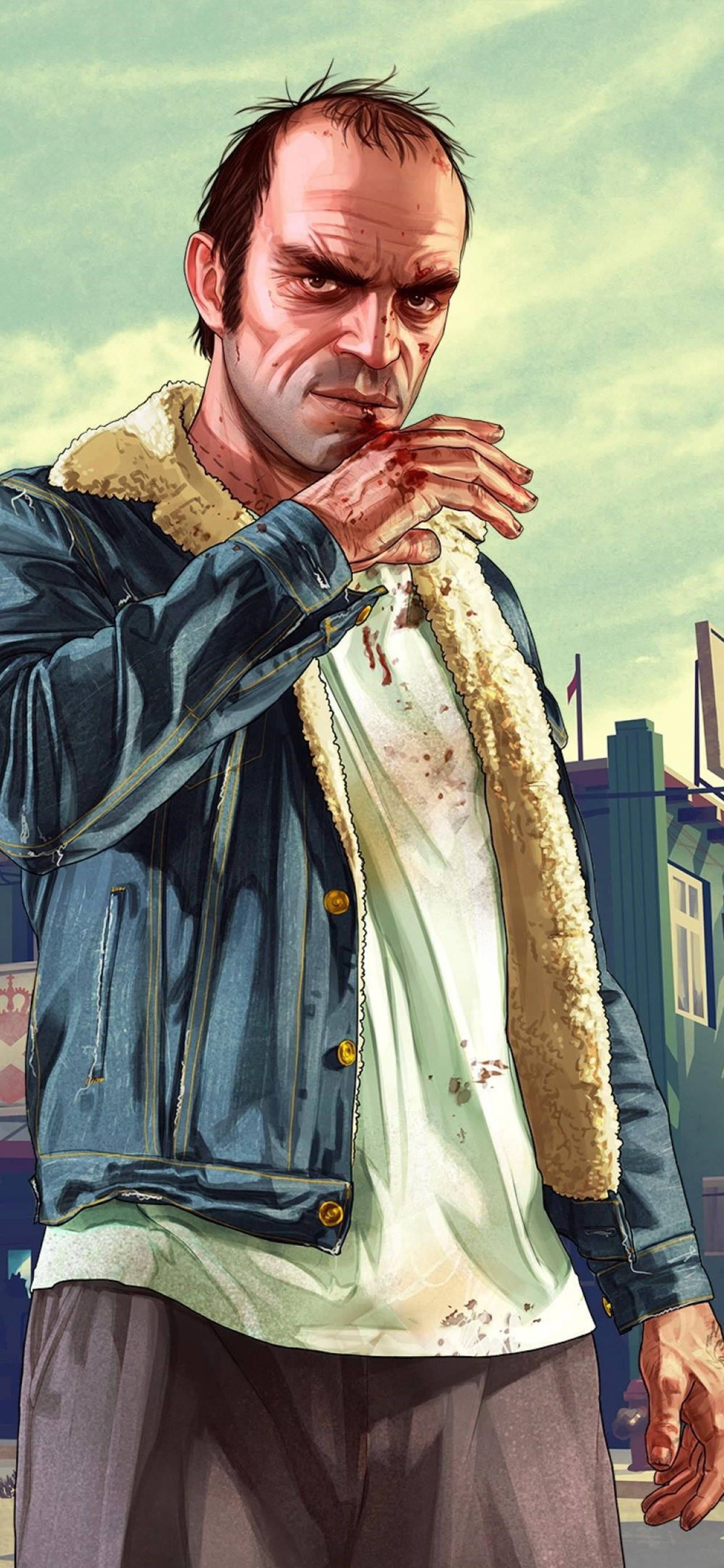 Epic Grand Theft Auto 5 iPhone Wallpaper Picha ya Ukuta
