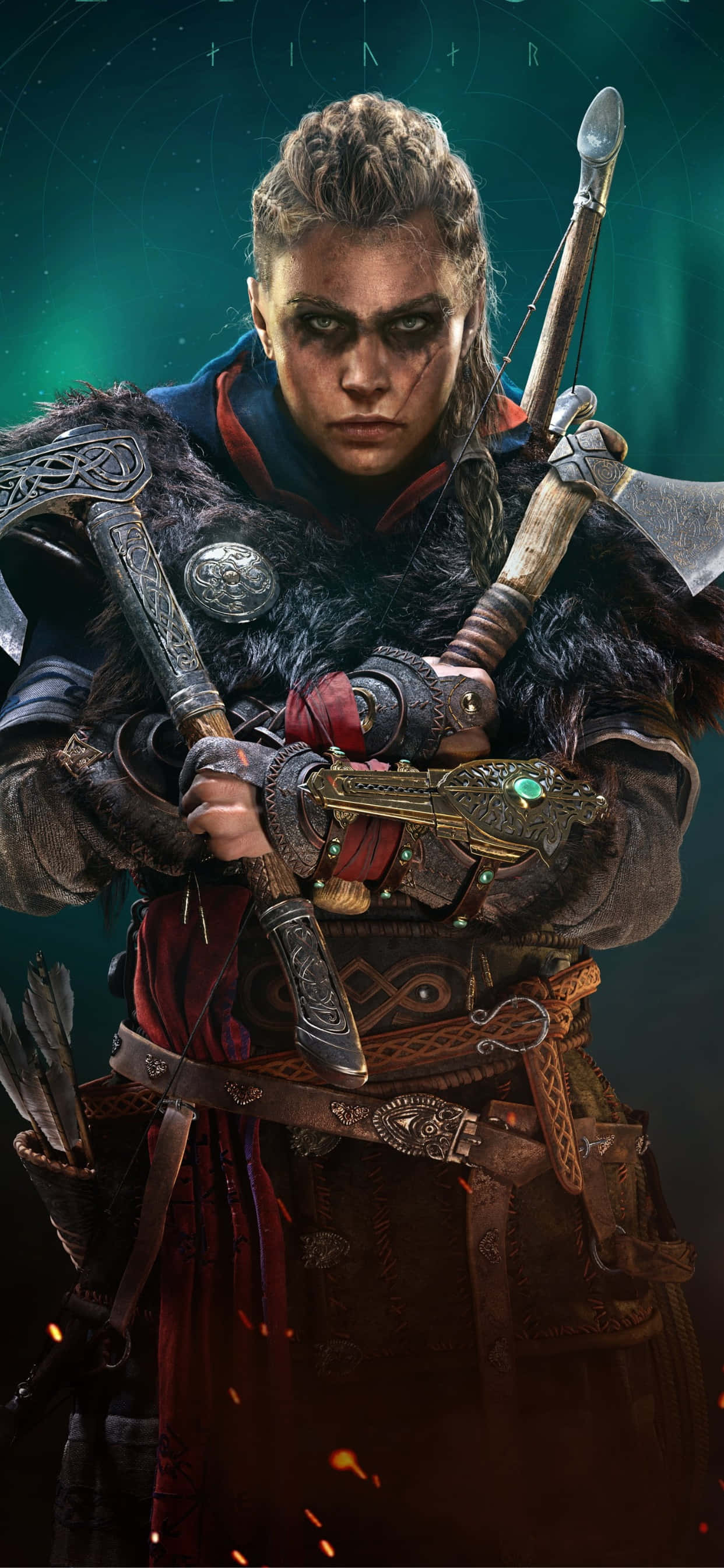 Epic Wallpaper ya Assassin's Creed Valhalla kwa iPhone XS Max Picha ya Ukuta