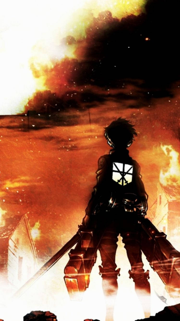 Eren Jaeger, mhusika mkuu wa Attack on Titan Picha ya Ukuta