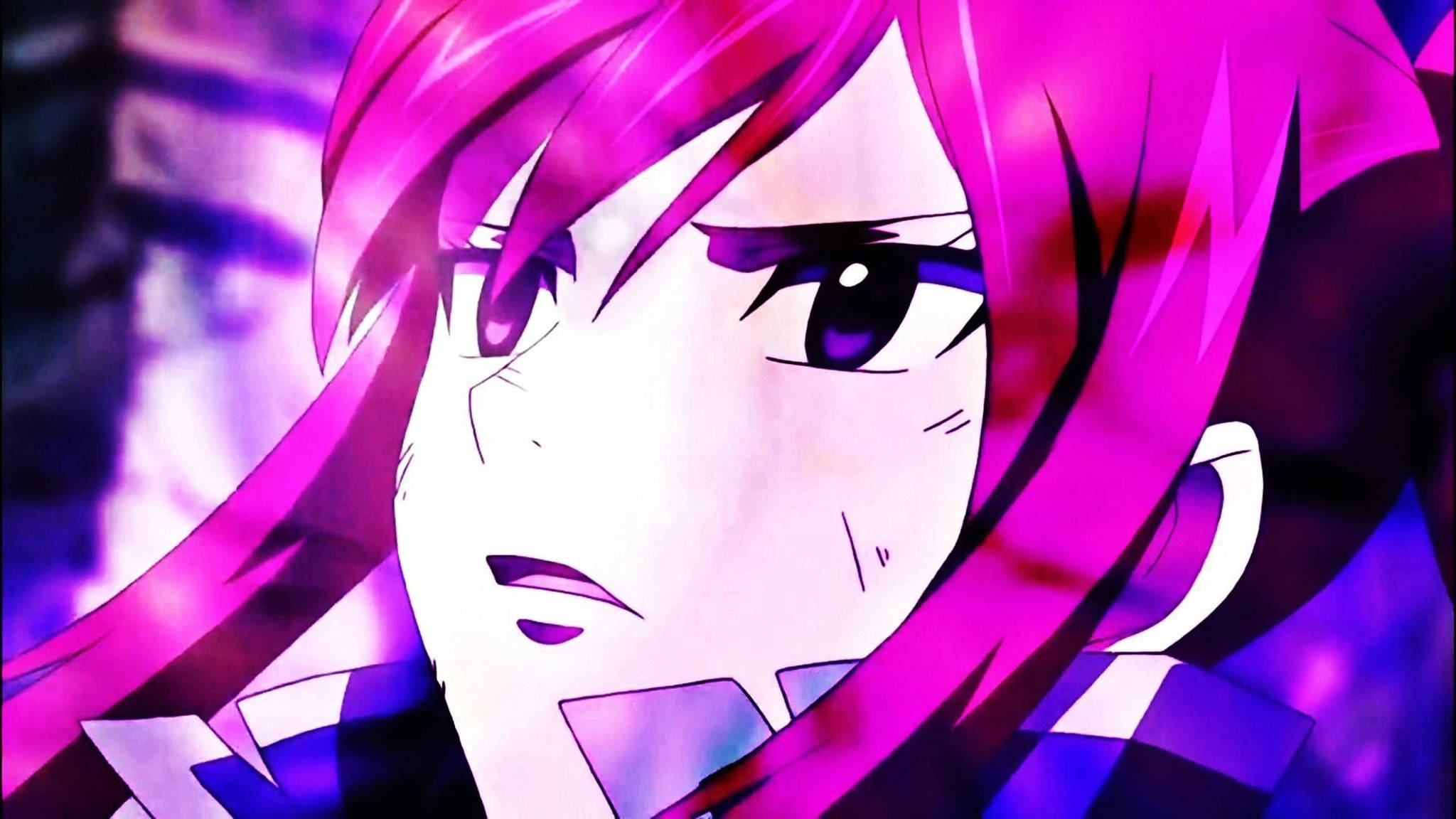 Estetika Anime Pink Erza Scarlet Picha ya Ukuta
