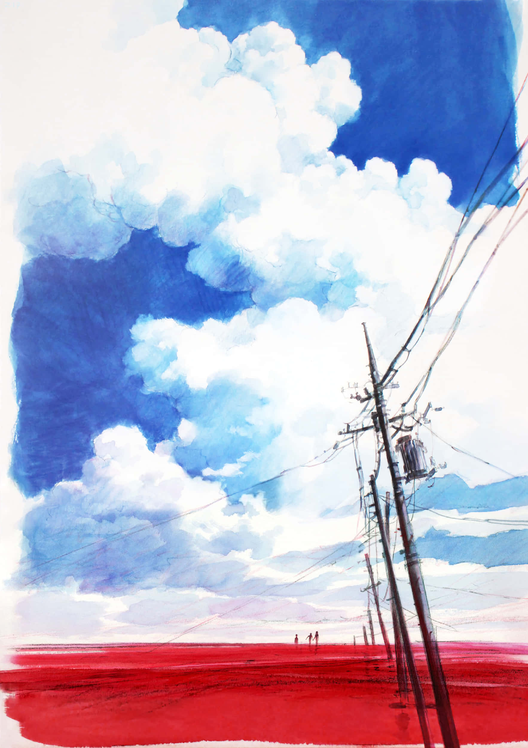 Evangelion 30 10 Mati Katika Mafuriko Nyekundu Picha ya Ukuta