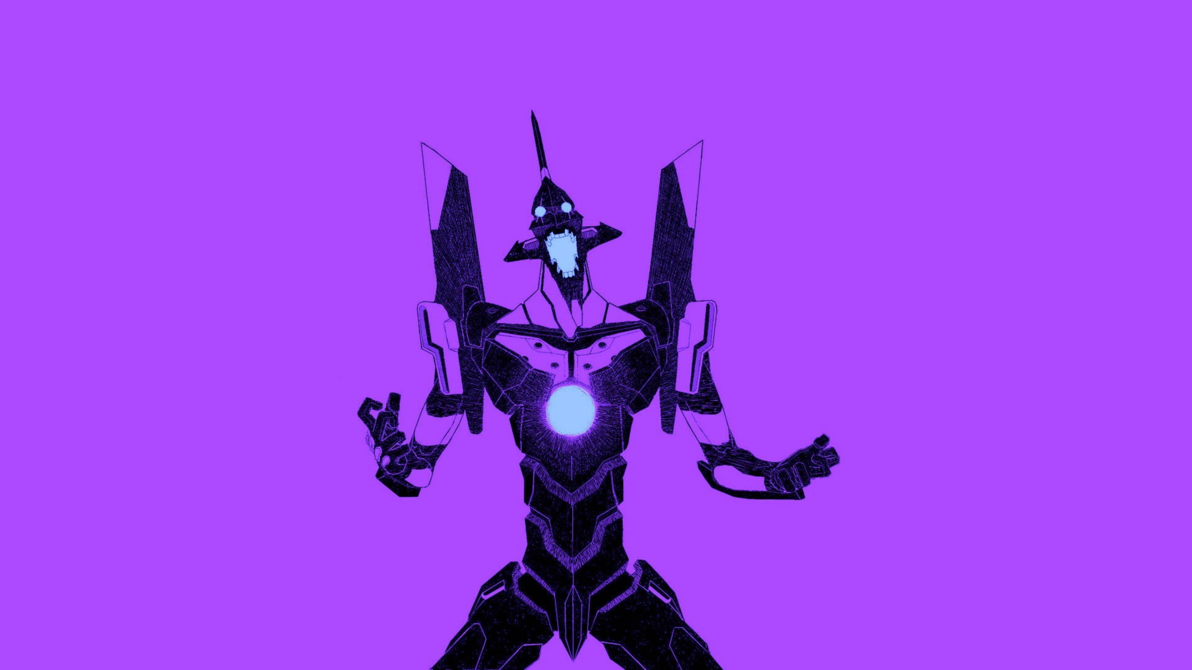 Evangelion 4K Zambarau Unit-01 Picha ya Ukuta