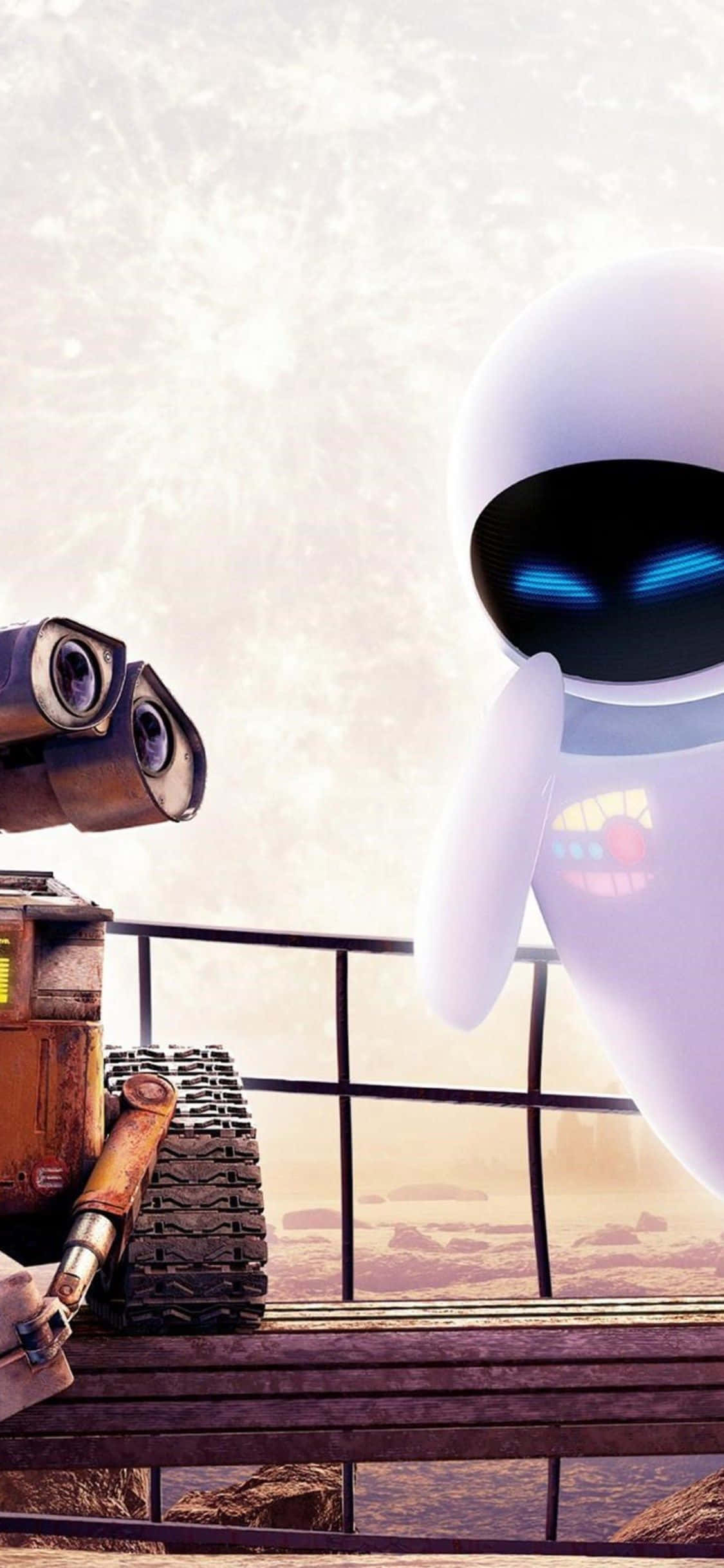 Eve na Wall E iPhone 2008 Picha ya Ukuta