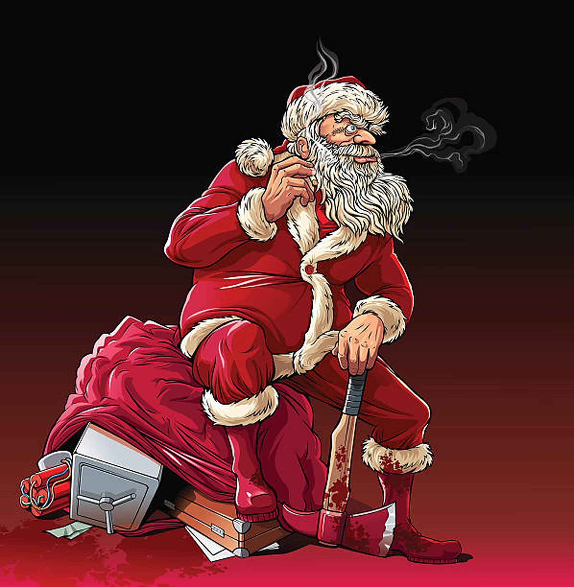 Evil Santa Heist Sack Picha ya Ukuta