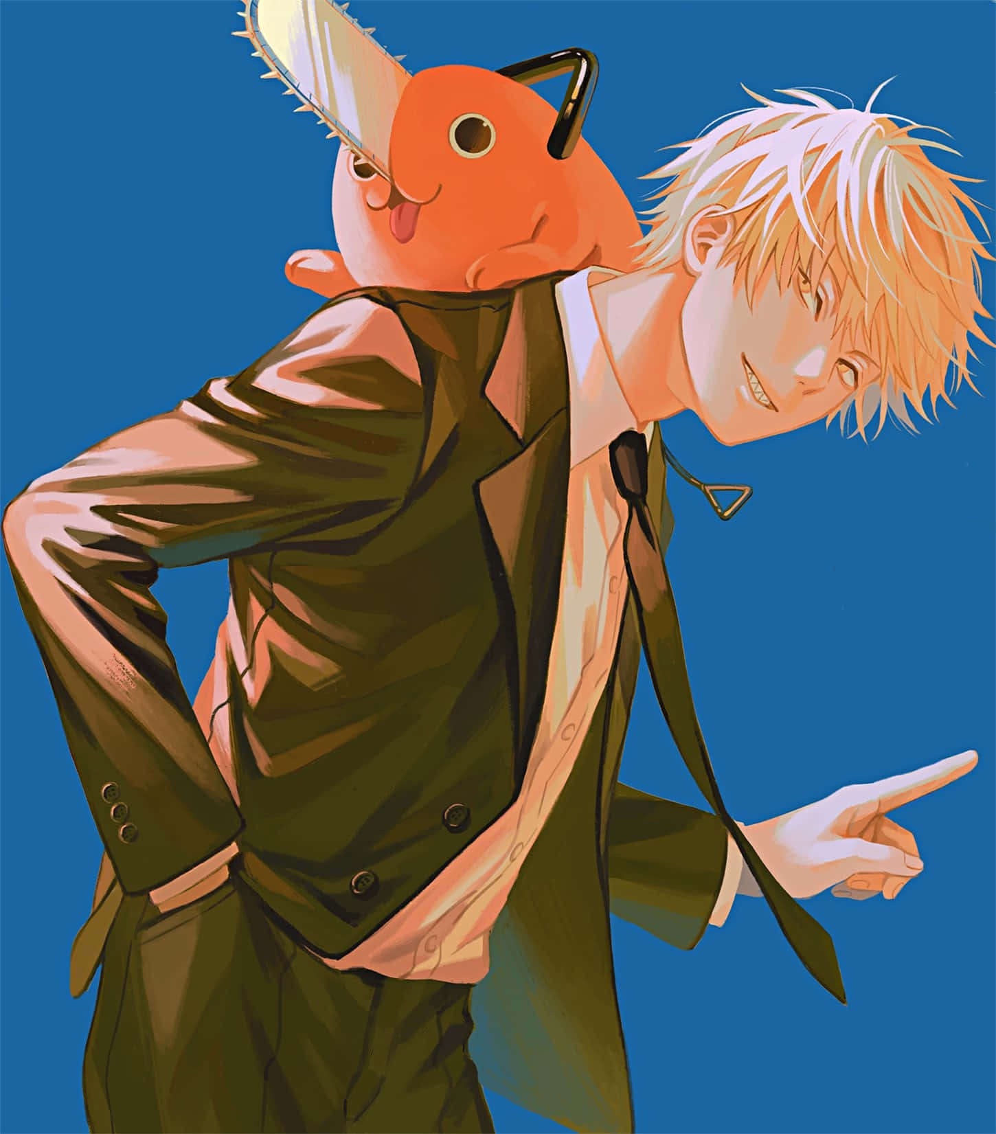 Exciting anime fantasy with Chainsaw Man Picha ya Ukuta
