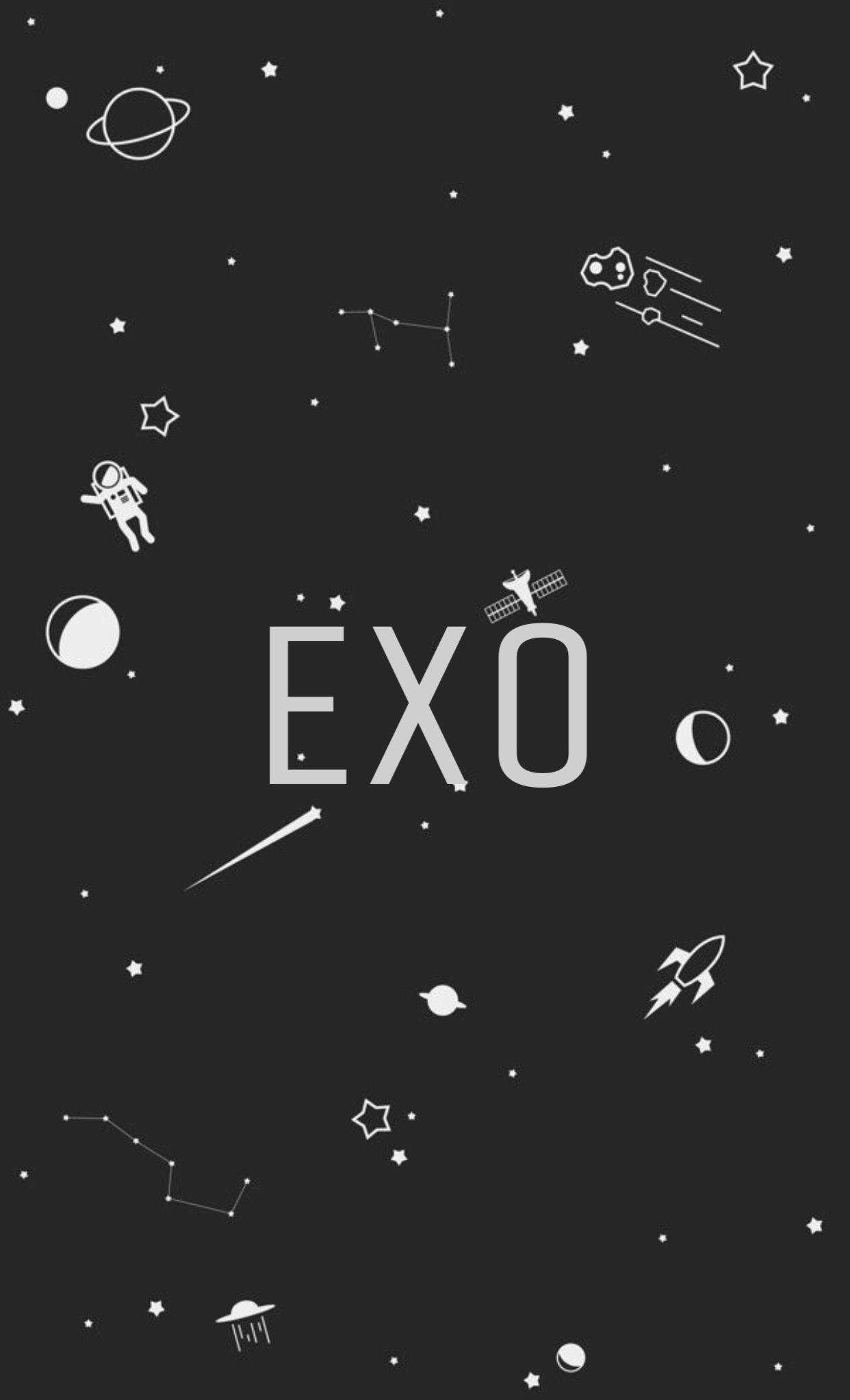 EXO Galaxy Fan Art Picha ya Ukuta