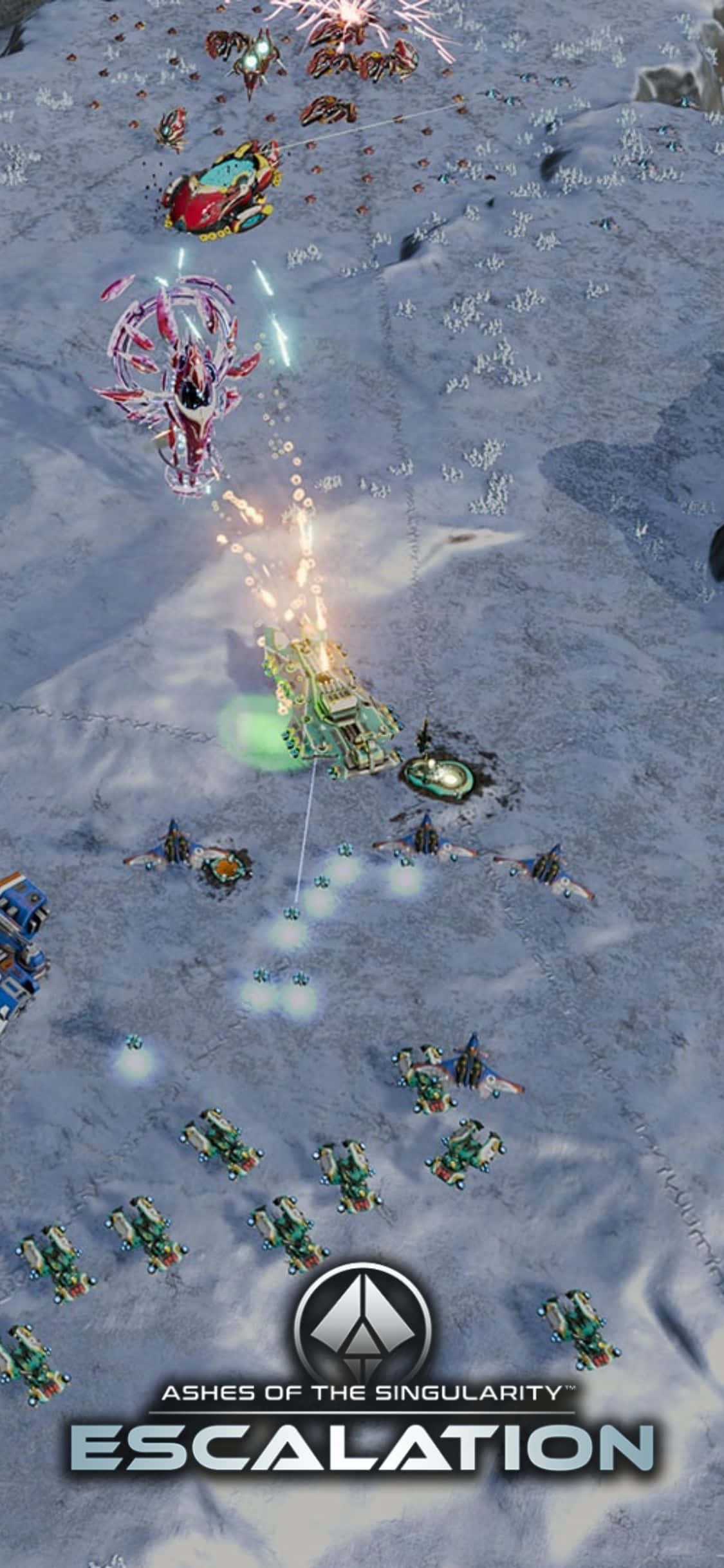 Experience an Epic Battles Between Powers of Technology and Nature in 'Ashes Of The Singularity Escalation' on iPhone X Picha ya Ukuta