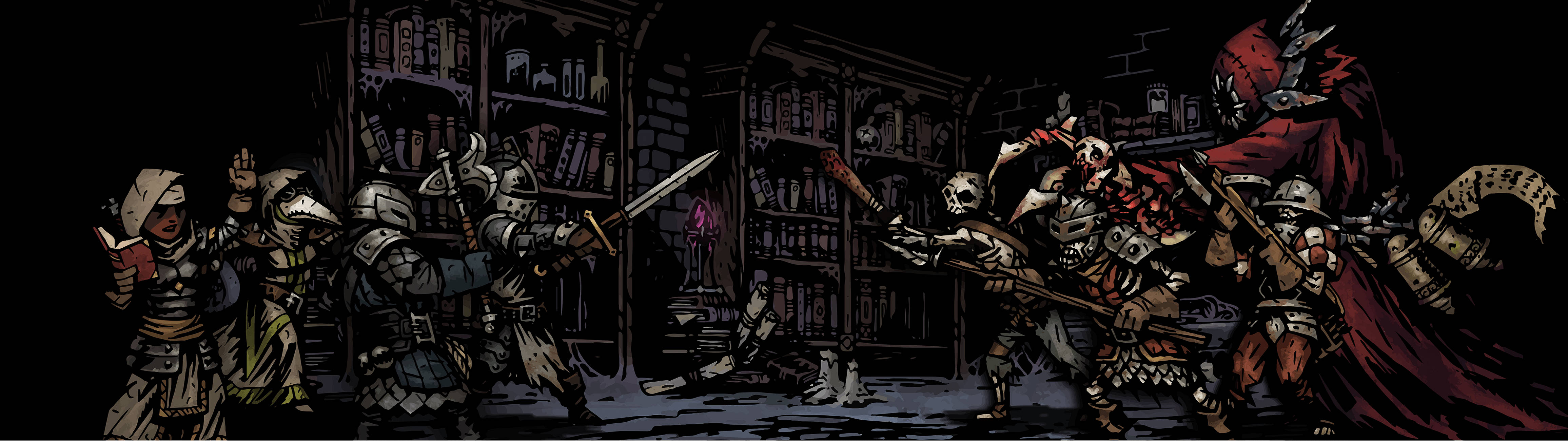 "Experience the Darkest Dungeon with a Dual Monitor Set Up" Picha ya Ukuta