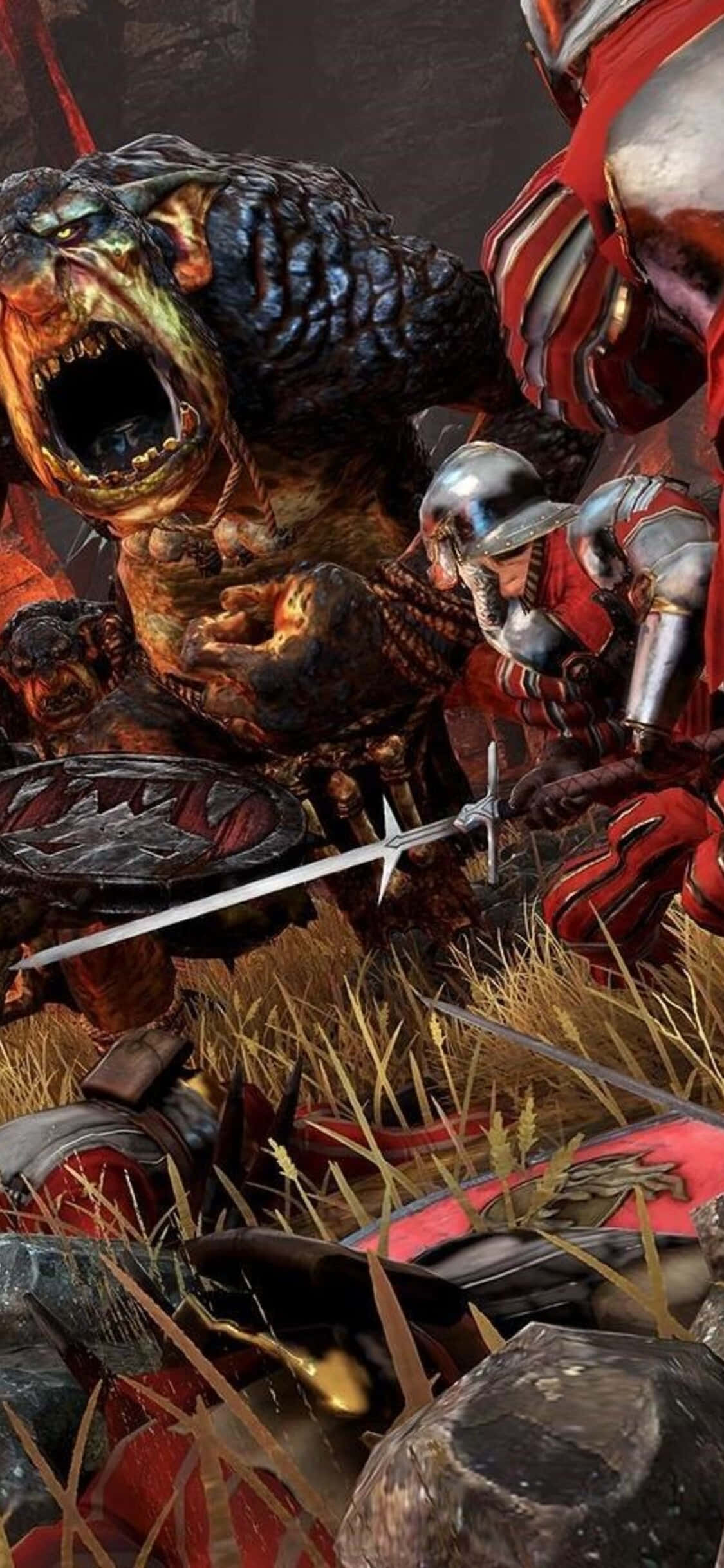 Experience the ultimate fantasy warfare with iPhone X and Total War Warhammer Picha ya Ukuta