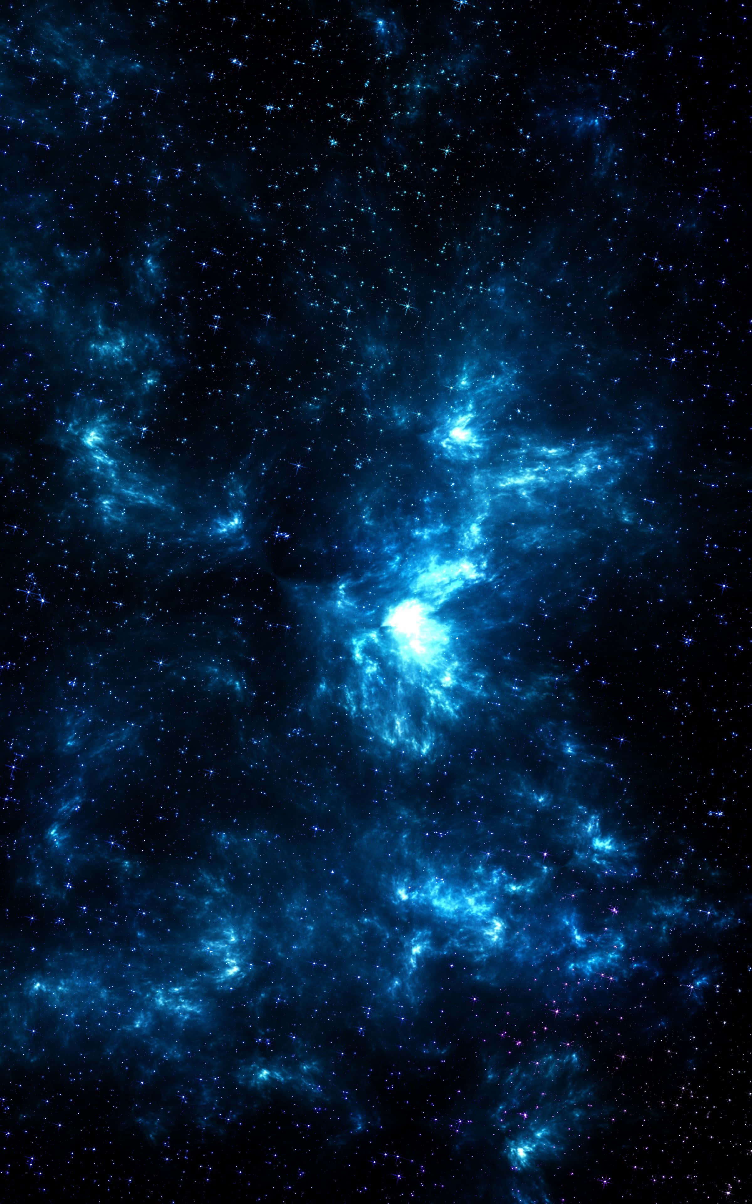 Explore the beautiful blue galaxies with this breathtaking wallpaper Picha ya Ukuta